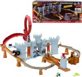B0dn1nfkqw Hot Wheels Mario Kart Bowser S Castle Playset 1 64 Kamek Die-cast Car Track Set