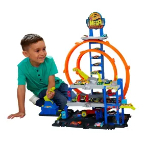 Jbm74 Hot Wheels Mega Loop Garage Playset With 1 Die-cast Toy Car And