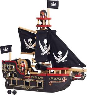 Hotaling Tv246 Barbarossa Pirate Ship Set Premium Wooden Toys For Kids Ages 3 Years