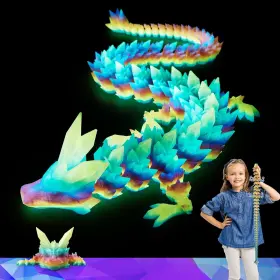 B0d9qphm8x Hybais 24 Inch 3d Printed Dragon Glow In Dark Figurine Toy Flexible Adorable