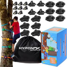Hyponix Sporting B0bhnl9fmz Ninja Tree Climbing Kit 16 Large Rock Holds 8 Ratchets
