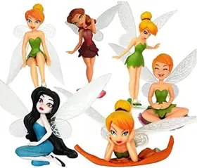 Hystyle 445020741725 6 Pcs Fairies Miniature Pvc Figure Collection Playset Doll Toy Fairy Ca