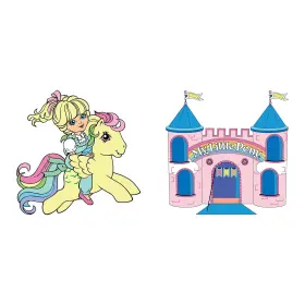 Dec219439 Icon Heroes My Little Pony Megan With Skydancer And Dream Castle Retro Pin Set