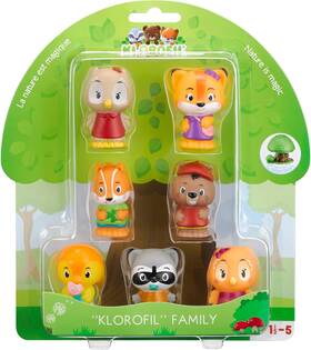 Idea Tank Llc 1607tt Timber Tots Family - 7 Character Set Animal Forest Friends 1.75-2 Inch Toy Figur