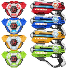 B0fbws5zn3 Ijo Tag Guns Set Of 4 Laser Digital Led Score Vests For Teens Family Fun