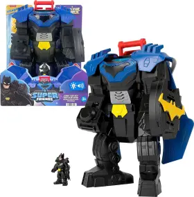 B0dng34gkf Imaginext Fisher-price Dc Super Friends Batman Flight Mech 14.5 Inch Lights Sounds