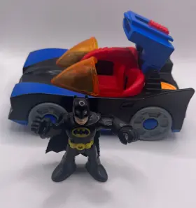 Cgl38 Imaginext Fisher-price Dc Super Friends Batmobile And Cycle