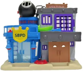 Dfx79 Imaginext 2014 Spongebob Squarepants Bikini Bottom Police Dept Jail Playset Only
