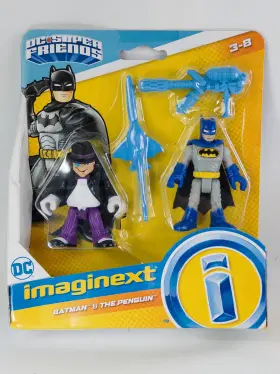 Gwp60 Imaginext Fisher-price Dc Super Friends Batman And The Penguin Action Figure Playset New