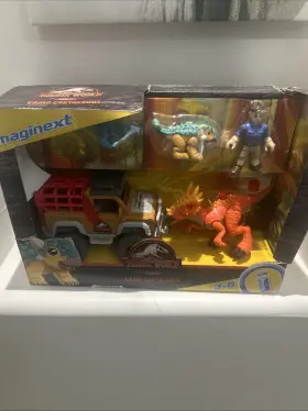 Hcr94 Imaginext Fisher-price Jurassic World Camp Cretaceous Runaway Dinos Vehicle Set