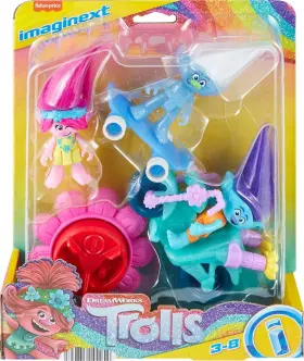 Hnm37 Imaginext Dreamworksft Trolls Sparkle And Roll - Poseable Figure Character Pack By