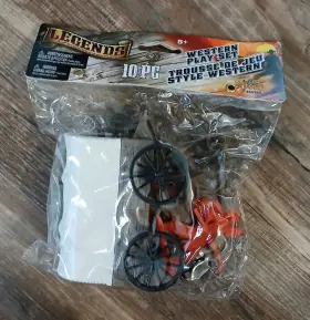 Imperial 639277308788 Classic Western Play Set Covered Wagon Plastic Army Men Style Cowboys Indians