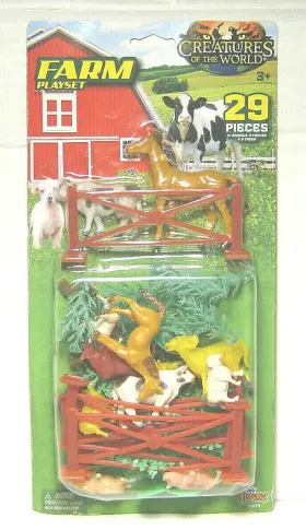 16846 Imperial Toy Creatures Of The World 29 Piece Farm Playset 2016 - New Sealed