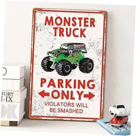 30578 Ineedoo Monster Trucks Decor For Boys Truck Room Jam