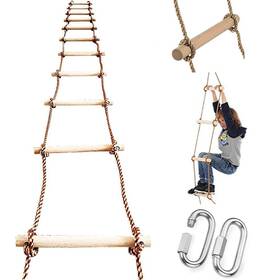 Isop B082xxlc4v Tree Climbing Rope Ladder For Adults Kids 16ft - Hanging Outdoor