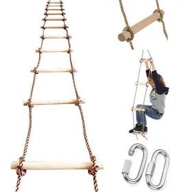 B082xxlc4v Isop Tree Climbing Rope Ladder For Adults Kids 16ft - Hanging Outdoor