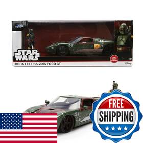 Jada B0gglld9dw Star Wars Boba Fett 2005 Ford Gt Die-cast Vehicle And Figure Set 124 Scale