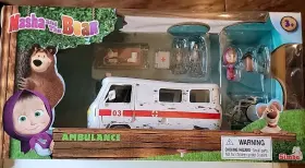 109309863 Jada Toys 006592998639 Masha And The Bear Ambulance Toy Playset-jada Toys-sealed New