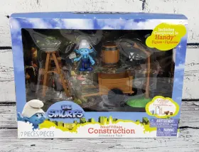 Jakks Pacific 039897660257 The Smurfs Smurf Village Construction Adventure Pack Play Set 7 Pcs - New
