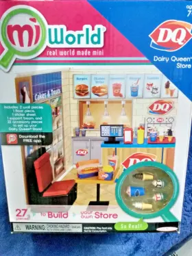 Jakks Pacific 039897662558 Mi World Dairy Queen Ice Cream Store Playset Set New 27 Pcs