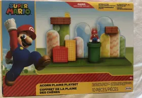Jakks Pacific 039897859910 Super Mario Brothers Acorn Plains Playset Interactive Environment 10 Pieces New