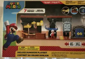 Jakks Pacific 039897859934 Super Mario Brothers Deluxe Dungeon Playset 7 Interactive Pieces New