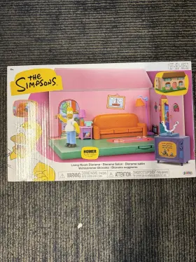 12041 Jakks Pacific The Simpsons Living Room Diorama Playset With Homer Simpson Figure