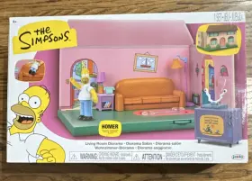 17556 Jakks Pacific The Simpsons Living Room Diorama Playset With Homer Figure