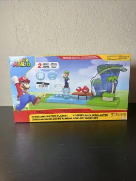 Jakks Pacific 192995413665 Nintendo Super Mario Diorama - Sparkling Waters Playset With Luigi