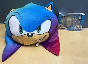 Jakks Pacific 192995418868 Sonic The Hedgehog Classic Level Clear Finish Diorama Playset Toy Plush Head Lot