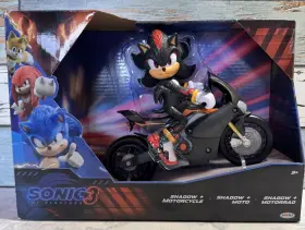 Jakks Pacific 192995424067 Sonic The Hedgehog Movie 3 Shadow With Motorcycle Action Figure Set Poseable New
