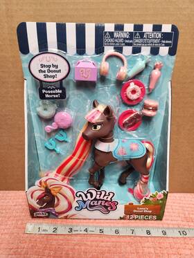 Jakks Pacific 192995723269 Wild Manes Inch Lanas Donut Shop Toy Playset Poseable Horse And 11 Pieces New