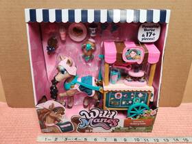 Jakks Pacific 192995723290 Wild Manes Inch Cocoas Bakery Cafe Toy Playset Poseable Horse And 17 Pieces New