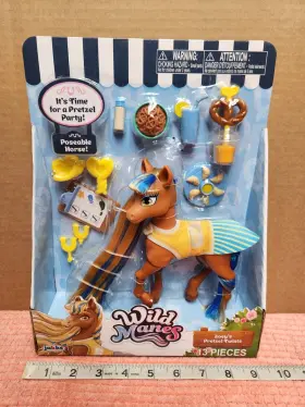 Jakks Pacific 192995723351 Wild Manes Inch Zoeys Pretzel Twists Toy Playset Poseable Horse And 12 Pieces New
