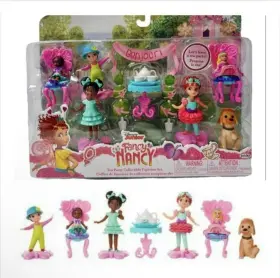 20029 Jakks Pacific Disney Junior Fancy Nancy Tea Party Collectible Figurine Set New Sealed