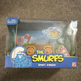 21769 Jakks Pacific The Smurfs Smurf Vehicle Playset Poseable Figure Car
