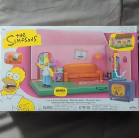 29031 Jakks Pacific The Simpsons Living Room Diorama Playset Boxed With Homer Figure