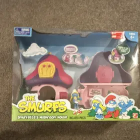 33250 Jakks Pacific The Smurfs Smurfette Mushroom House Playset 8 Pieces