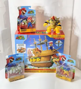 404294-1soc Jakks Pacific Super Mario Deluxe Bowsers Air Ship Playset With Action Figure Sounds