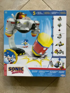 414444 Jakks Pacific New Sonic Hedgehog Eggman Egg Mobile Battle Set Helicopter Playset