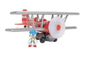 42328 Jakks Pacific Sonic Hedgehog Tornado Biplane With Action Figure/sound/light/spinning Propeller