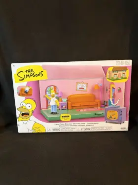 79530 Jakks Pacific The Simpsons Living Room Diorama Playset Homer Simpson Tv Boxed