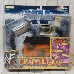81428 Jakks Pacific 1998 Wrestlemania Xv Grapple Gear Back Alley Brawl Playset New Toilet Dumpster