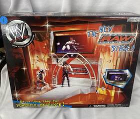Jakks Pacific W99214 Wwe Raw Stage Playset 2002 Interchangeable Screens Boxed