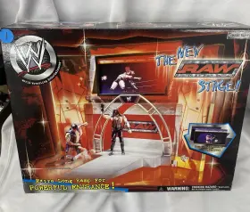 W99214 Jakks Pacific Wwe Raw Stage Playset 2002 Interchangeable Screens Boxed