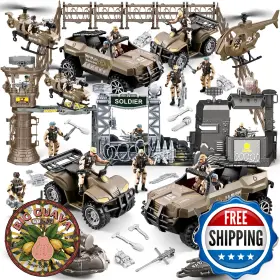 B0dx28qq5d Jasskkbo 88-in-1 Army Men Toy Set Military Base Truck Helicopter For Boys 4-12