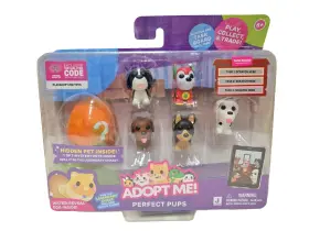 Jazware 191726749486 Adopt Me Pets Perfect Pups Mini Figure With Surprise In Egg 7-pack