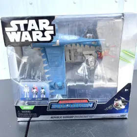 0067 Jazwares Star Wars Micro Galaxy Squadron Republic Gunship Muunilinst 10 Series 3 New Box