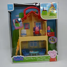 Jazwares 191726015420 Peppa Pig Pop N Play House Playset New Sealed 2-story Figures Accessories