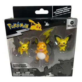 Jazwares 191726434436 Pokemon Evolution Multi-pack Pikachu Raichu Pichu 3-pack New Unopened